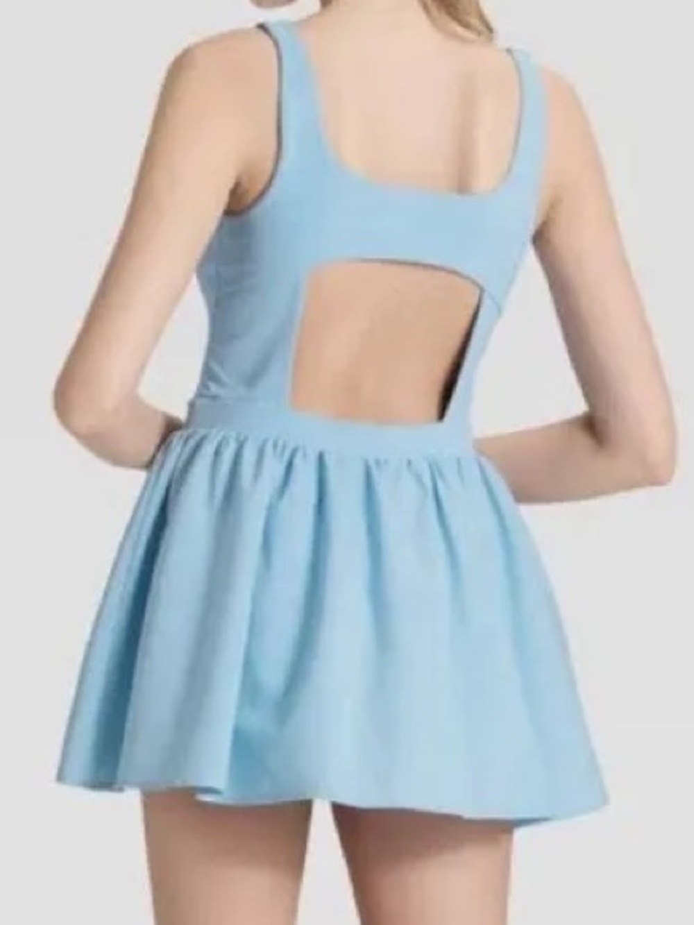 NWT Sz S JoyLab Game Day Activewear Athletic Dress w/ built-in Shorts Light Blue